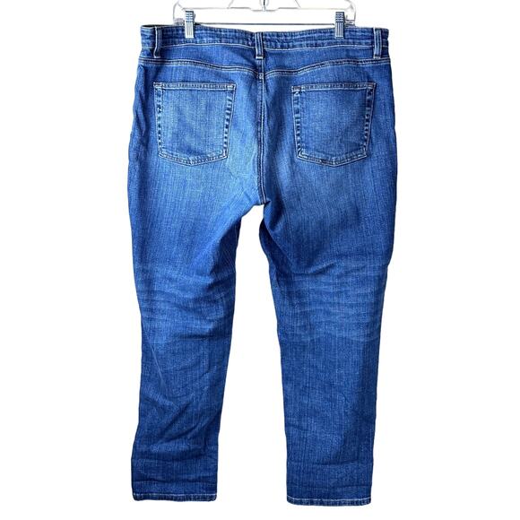 Eileen Fisher Women Sz 16 Denim Straight Leg Blue Jeans Medium Wash Casual Fall - Picture 2 of 9
